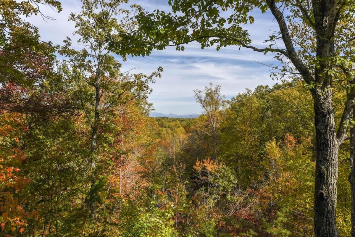 View! Cozy, Private, Fireplace, Hot Tub Log Cabin, Honeymoon! Sevierville Eksteriør billede